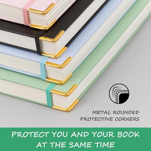 Excefore Large Hardcover Spiral Notebook, A4 8.5 x 11 Inches, College Ruled Journals with 110 GSM Thick Lined Paper - 300 Pages, Ideal for Work, School, Travel, Green Journal for Women and Men