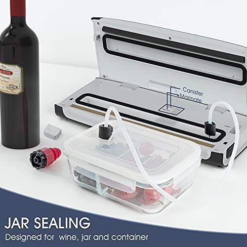 Pro Food Vacuum Sealer Machine-Versatile Food Sealer Saver with Bags and Rolls-Wet Food Mode,Great Suction,Consecutive Sealing,Sous Vide Applied