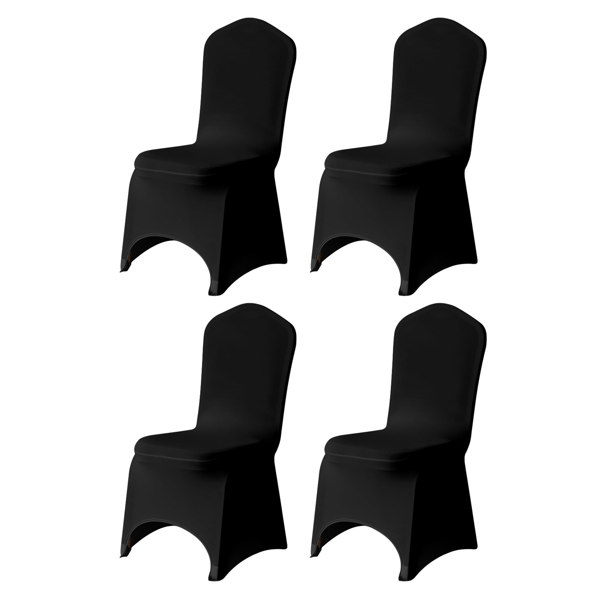 Trimming Shop Chair Cover Spandex Polyester Stretch Fabric Dining Slipcovers Washable & Removable Protective Wedding Chair Covers for Banquets Ceremony & Hotel Dinner (Black, Pack of 4) โ image 1