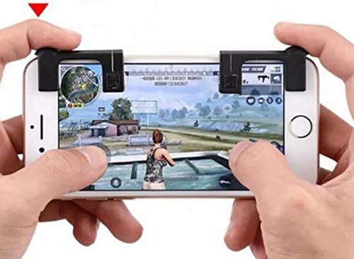 Mobile Game Controller Cell Phone Game Fire Button Aim Key Game Joystick for Smart Phone ,Android IOS1 Pair PUBG/Knives Out/Rules of Survival Gaming Shooter Trigger L1R1 (1 Pair)