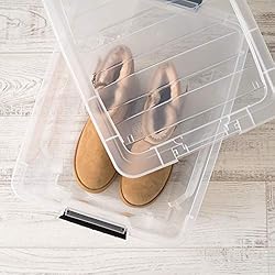 IRIS USA Stackable Plastic Storage Bins with