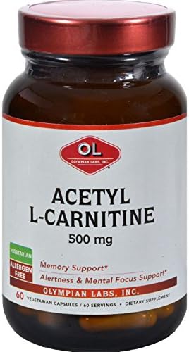 2Pack! Olympian Labs Acetyl L-Carnitine - 500 mg - 60 Vegetarian Capsules