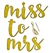Dirty 30 Gold Glitter Miss to MRS Banner and Bride to BE Banner for Bachelorette Engagement Wedding Party Bridal Showers Party Decorations