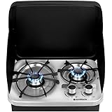Camplux Drop-in Propane RV Gas Cooktop, Stainless Steel Built-In RV Cooktop Stove Easier Cooking, 2 Burner RV Gas Stove…