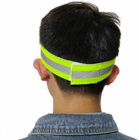 Sports Headband For Men &amp; Women - Newest Design Night Reflective Hair Band High Visibility Sweatband Outdoor Running Jogging Fitness Cycling Hiking Camping Travelling Etc Workout