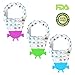 [3-Pack] Baby Bandana Drool Bibs, Baby Bib with Teether for Drooling and Teething, 100% Organic Cotton Soft and Absorbent, BPA Free Food Grade Silicone Teether, Adjustable Snaps- for Boys and Girls