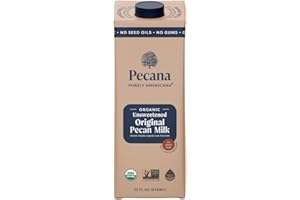 PECANA PURELY AMERICANA Organic Original Unsweetened Pecan Milk 32 oz – Non-Dairy Plant-Based Beverage, USDA Certified, Vegan, Gluten-Free, Lactose-Free, No Carrageenan – Rich Pecan Flavor