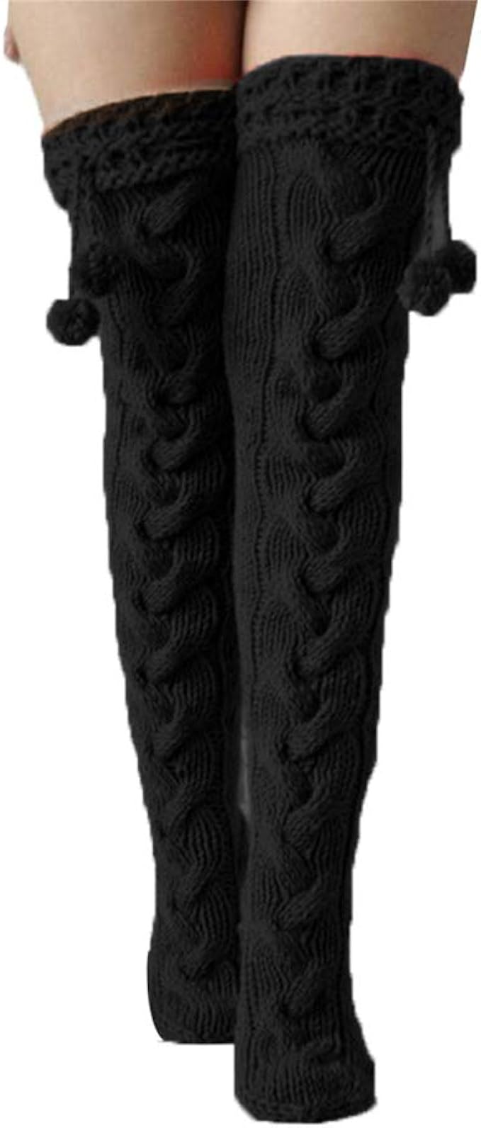 L&ieserram Women's Knee Socks Winter Warm Overknee Thigh Stockings