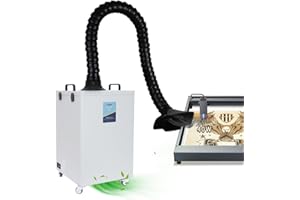 FumeClear FC-2004 Fume Extractor For D1 Pro, S1, P2, F1 M1 30W to 70W Laser Engraver, Strong Suction Power up to 420m³/h with 12 Filters for Laser Engraving Soldering Chemical Odor Smoke Purification