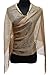 KaKaxi Sheer Glitter Sparkle Piano Shawl Wrap with Fringe Prom Weddings Evening Scarfs,1920s Gatsby Vintage Style,Gold