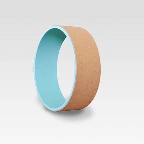 Phoenix Fitness Unisex Cork Yoga Wheel, Mint, 33 cm