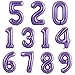 40 Inch Large Purple Balloon Number 4 Balloon Helium Foil Mylar Balloons Party Festival Decorations Birthday Anniversary Party Supplies