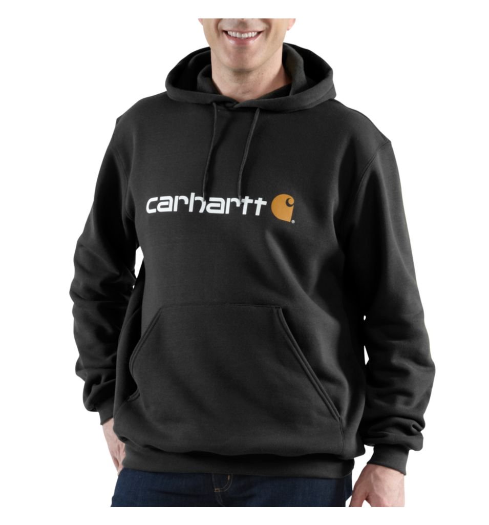 Carhartt Men's Loose Fit Midweight Logo Graphic Sweatshirt, Black, L