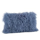 SARO LIFESTYLE 100% Wool Mongolian Lamb Fur Throw