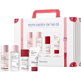 Hanskin Youth Energy On The Go Kit – Retinol & AHA Mini Skincare Set with Essence, Toner, Serum & Cream | TSA-Friendly Anti-Aging Travel Kit, Christmas Gift for Women, Stocking Stuffer
