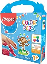 Maped Color'Peps My First Finger Paints 4 x 80g Primary Colours view 4
