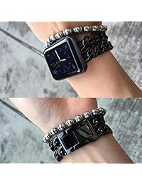 correas de repuesto AOKAY compatibles con Apple Watch 38mm 42mm Acero inoxidable Metal Cowboy Correa de muñeca para Apple Watch 40mm 44mm Series 4 3 2 1 Deporte y edición