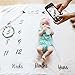 BeautifulLife Baby Milestone Blanket Photo Props - Premium Fleece Blanket, Infant Newborn Baby Boy Girl Photography Backdrop, Fluffy Soft Swaddling Blanket, Weekly Monthly Yearly Photo for New Mom