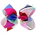 12Piece 8 Inches Grosgrain Ribbon Rainbow Hair Bows Alligator Clips For Girls Teens Kids