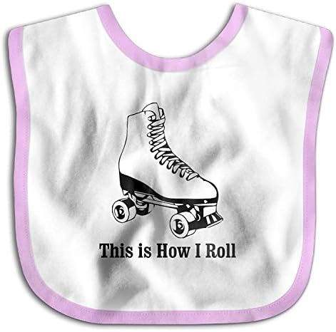 This Is How I Roll Roller Skates Teething Bibs Comfort Waterproof Baby Bib Detachable Degrema