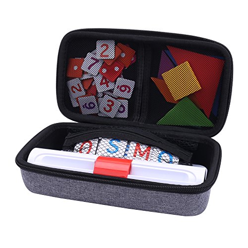 Aenllosi Storage Organizer Case Compatible with OSMO Genius Kit, fits Base/Starter/Numbers/Words/Tangram/Coding Awbie Game (for Genius Set, Gray)