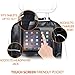 Eco Leather Car Backseat Organizer - Kick Mat - Car Back Seat Organizer for Kids - iPad Tablet Holder - Car Toy Storage for Baby - Black Kick Mats - Seat Protector for Infant - Behind the Seat Cover