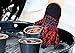 Platinum UMD 932F Oven and BBQ Mitts Cut Heat Resistant Gloves,Chef Supplies Accessories,100% Cotton Lining, Stripes for Ultimate Grip, Perfect for Kitchen, Baking, Grilling, Barbecue EN407 Certified