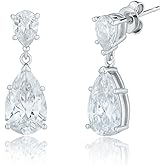 Amazon Essentials Fancy-Cut Cubic Zirconia Drop Earrings