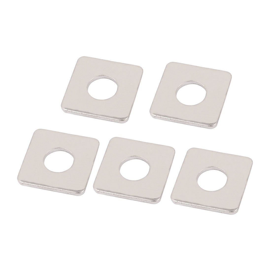 Sourcingmap M8 x 20mm Square Stainless Steel Flat Repair Plate Silver Tone 5pcs