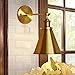 BAYCHEER Industrial Vintage Wall Sconce Wall Lamp Light Fixture with Cone Shade for Indoor Bar Warehouse Hallway Restaurant with E26 Light Bulb Socket, Gold