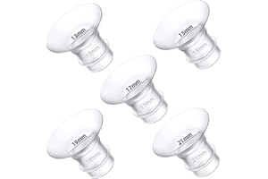TRYMALL Flange Inserts 13/15/17/19/21mm for Medela,Spectra 24mm Shields/Flanges,Compatible with TSRETE,CPPSLEE,Momcozy S9/S9Pro/S12/S12Pro Wearable Breast Pump,Reduce 24mm Nipple Tunnel Down to 5pcs