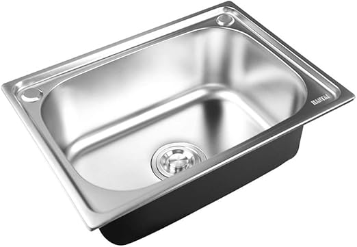Fregadero de cocina cuadrado de un solo tazón de acero inoxidable 304