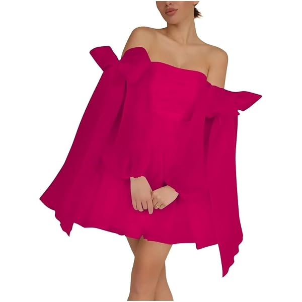 Amazon.com: Long Fuchsia Formal Dresses for Women Gowns Evening Party Cocktail  Dress,Elegant Wrap Ruffle Wedding Guest Dresses : Clothing, Shoes & Jewelry
