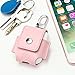 AirPods Case Lunies Anti-Lost Leather Protective Cover for Apple AirPods Charging Case Pink