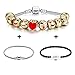 Emoji Charms Bracelet 18K Gold Plated Include 10 Pieces of Interchangeable Emoji Beads Enamel