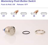 Gebeldet 19mm Metal Push Button Switch Momentary 2A 12V 24V 125V 250V IP65 view 4