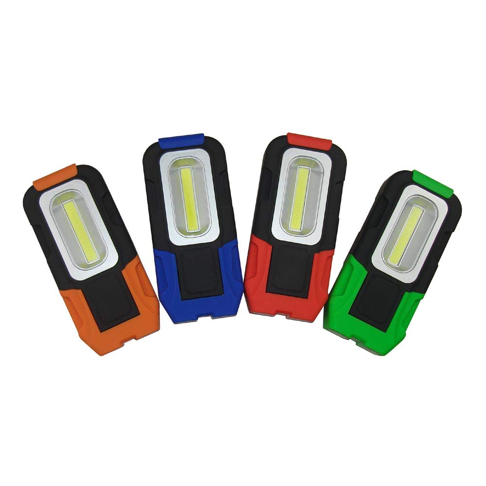 MTB COB LED Portable Multifunctional Work Light Flashlight, 4 Pack