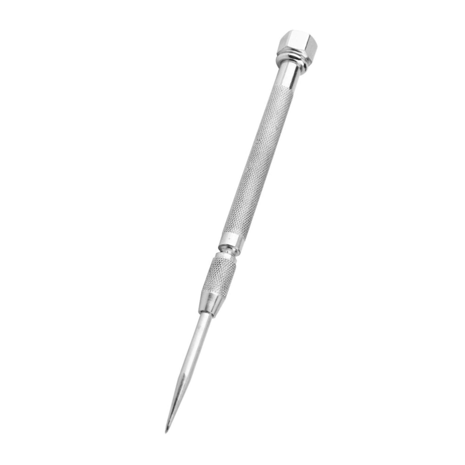 Scribing Pen, G2 Cemented Carbide Tip 55HRC Punching Pen Pocket Scriber Needle with Anti-Slip Texture and Hex Head for Steel Brass Plastic Glass