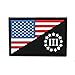 American Flag and Three Percenter PVC Rubber Morale Patch by NEO Tactical Gear - 3 Percent Morale Patch - US Flag Patch - Military Morale Patch Velcro Backed