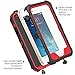 iPhone 5 5S SE Waterproof Case Compatible, ZVEproof IP68 iPhone SE 5S 5 Waterproof Shockproof Dirtproof Snowproof Screen Protector Cover for Snow Skiing Swimming (Red)
