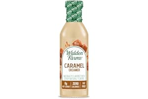 Walden Farms Caramel Coffee Creamer – Zero Calorie, Gluten-Free, Low Carb, Keto-Friendly, Sugar-Free, Rich Caramel Flavor – 12 oz Bottle