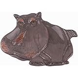 Blue Sky Ceramic 6.5"x5.5"x1" Hippo Spoon Rest, Multi Color