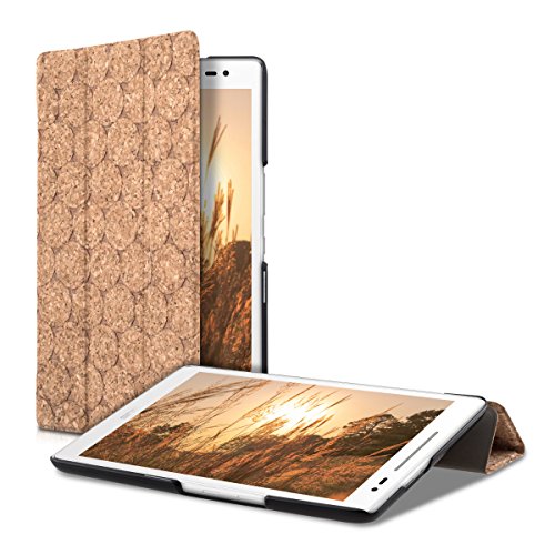 kwmobile Cork Smart Cover for Asus ZenPad 8.0 Z380KL/Z380C/Z380M - Case with Cork Circles in Light Brown
