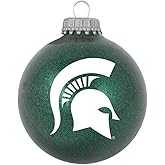 RFSJ Michigan State Spartans Blown Glass Ornament Green