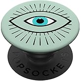 Black Evil Eye Green PopSockets Adhesive PopGrip
