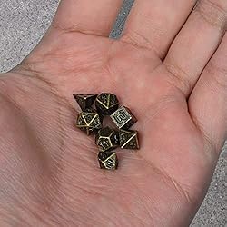 DND 6mm Micro Polyhedral Dice Set with Pocket Watch