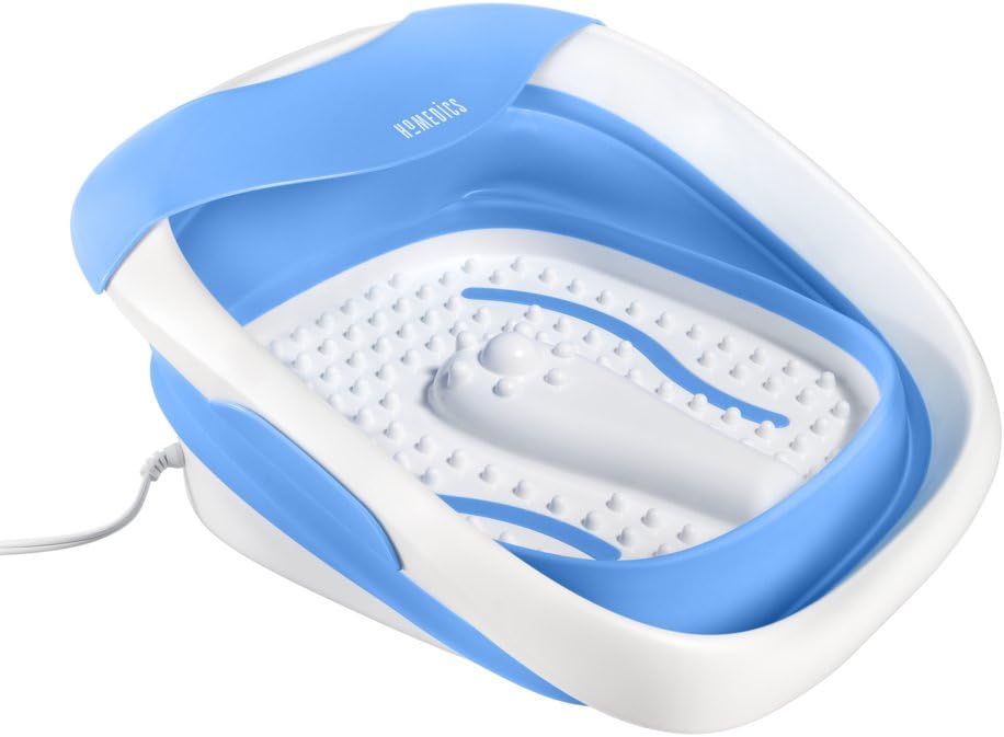 HoMedics  Compact Pro Spa Collapsible Footbath with Heat | Vibration Massage, Acu-Node Surface, Heat Maintenance | Improves Circulation, Soothe Tired Muscles, Collapsible Tub for Easy Storage: Health & Personal Care