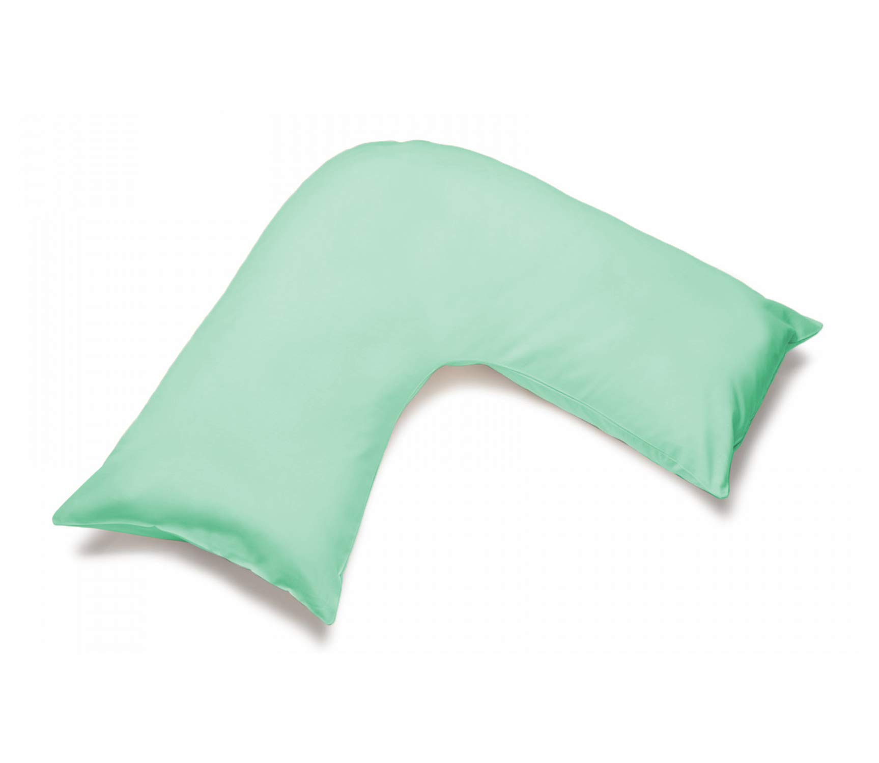 M Fabrics Poly-Cotton Plain Dyed V Pillowcase Cover - Easy Care, Machine Washable - Available in 25 Colours - V Shaped Pillow Case 81x38cm (Duck Egg)