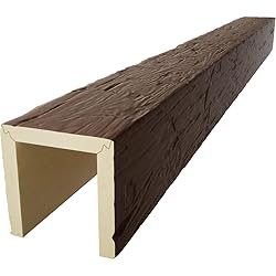 6"W x 10"H x 12'L 3-Sided (U-Beam) Hand Hewn