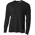 A4 Men's Long Sleeve Birds-Eye Mesh Crew